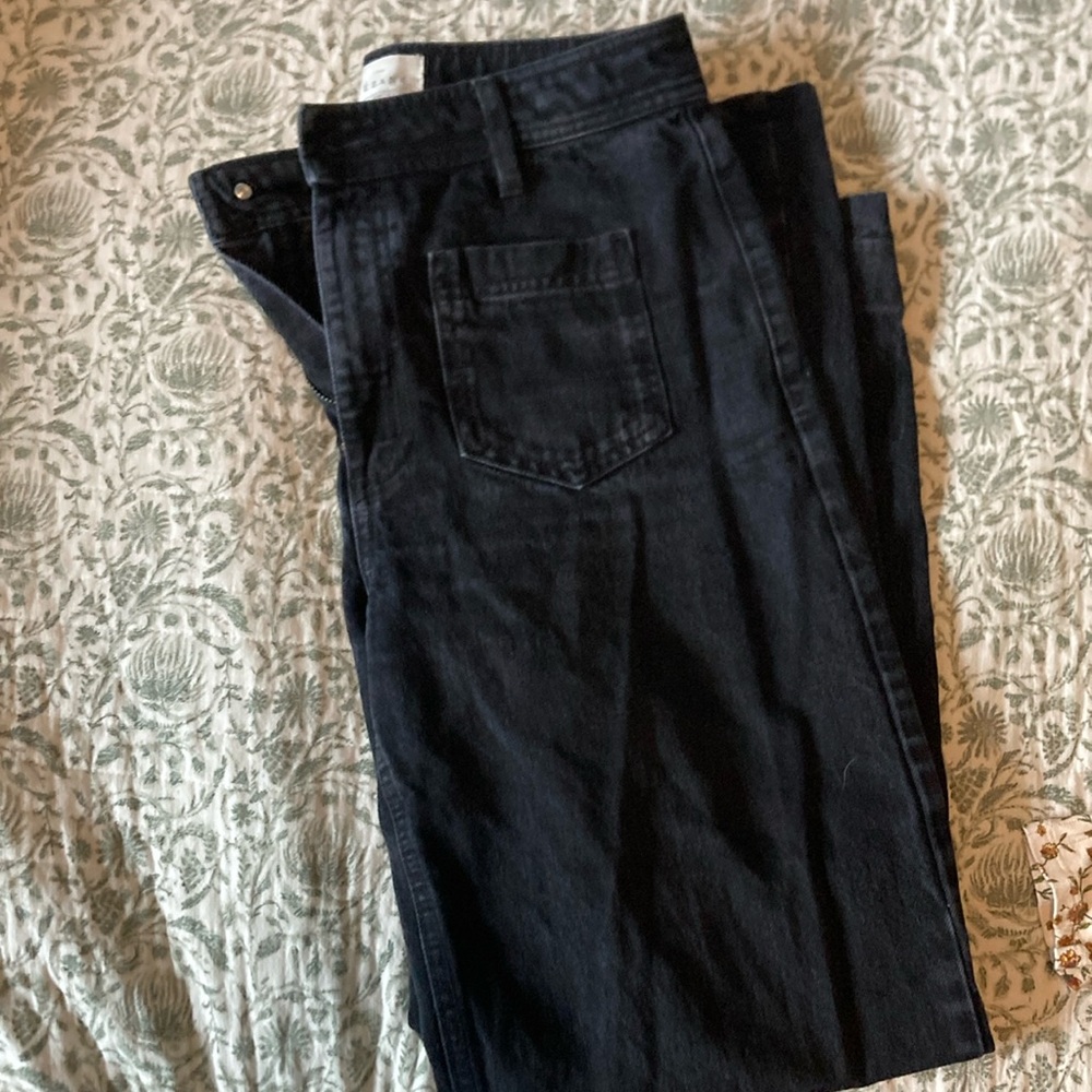 Sezane 70’s trousers in black denim